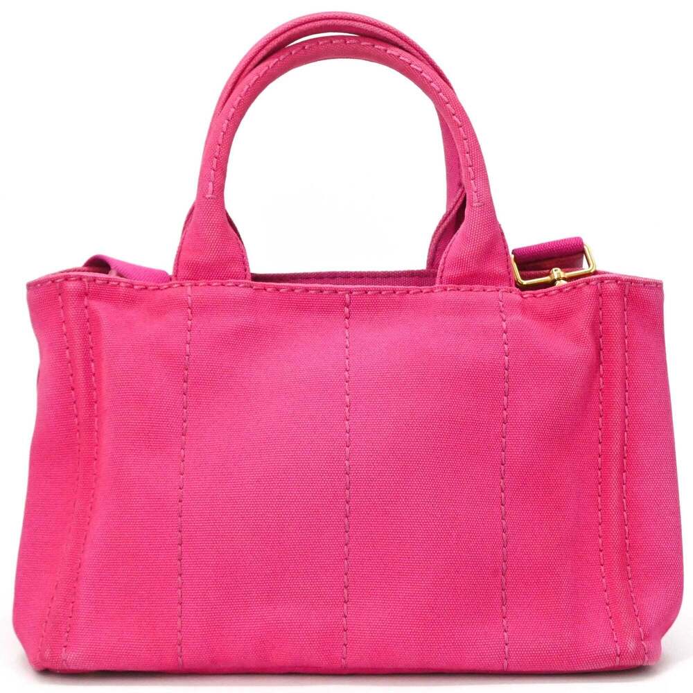 PRADA Pink Canvas Shoulder Bag - Picture 2 of 15